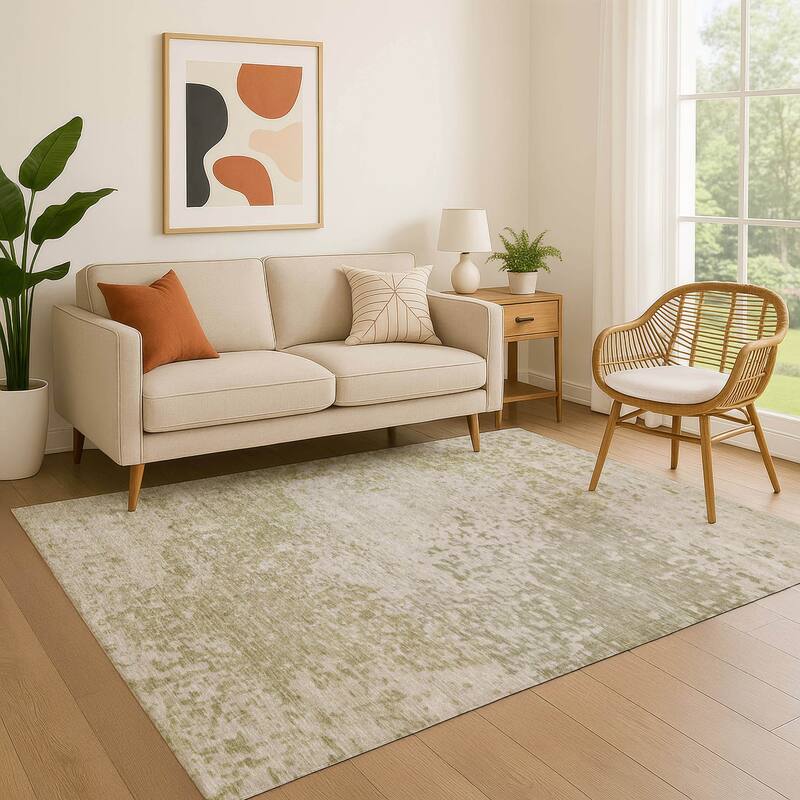 Premium Washable Super Soft Abstract Solid Mayfield Rug - Beige - 10' x 14'