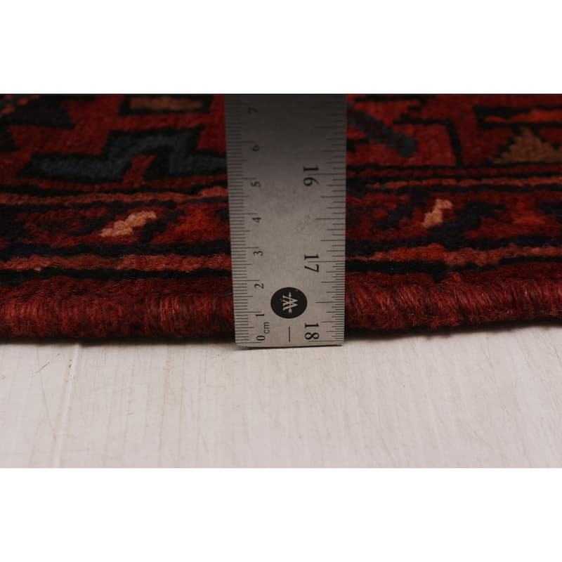 ECARPETGALLERY Hand-knotted Andelz Red Wool Rug - 4'3 x 6'11