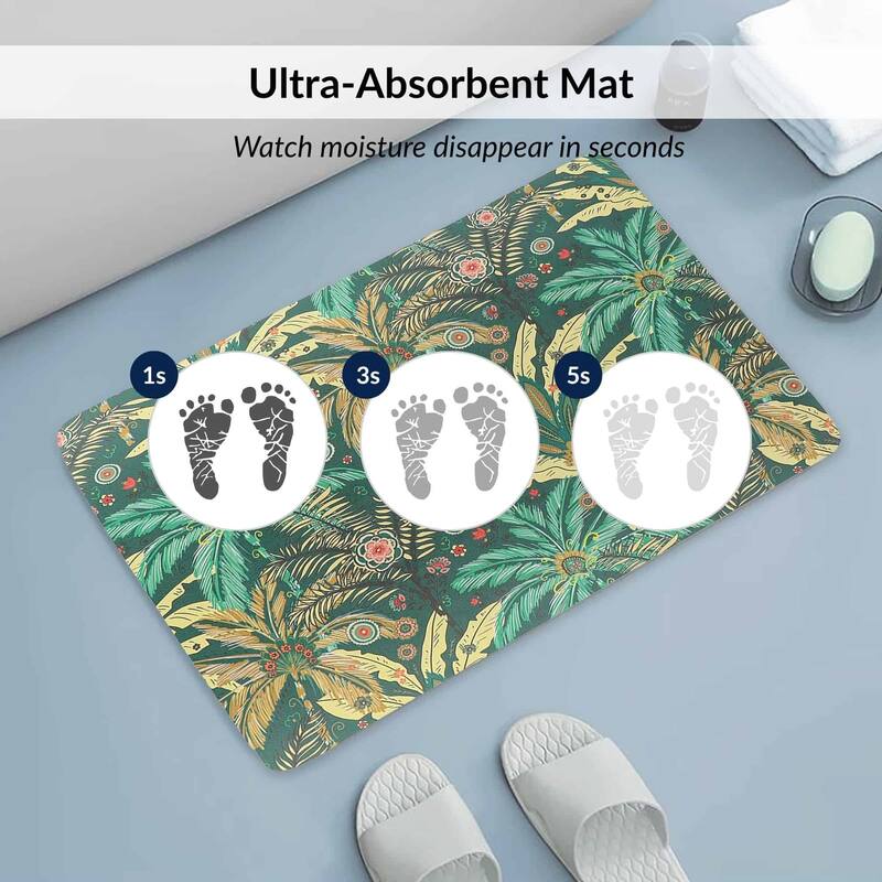 Decorative Bath Mat 24x18 Ultra Absorbent Quick Dry Rug