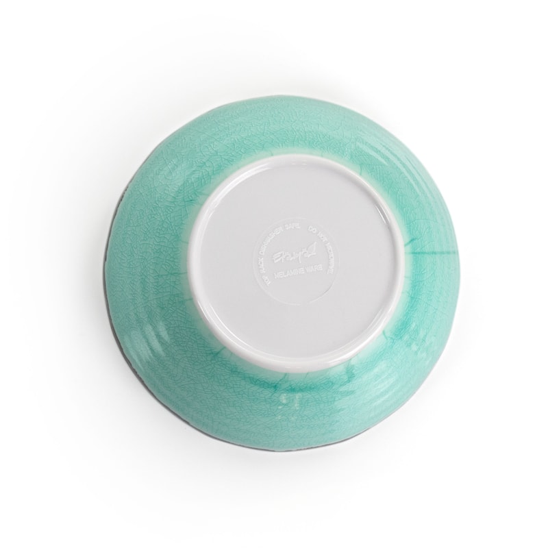 Periwinkle Hall 12 Piece Chip-Resistant Melamine Dinnerware Set in Turquoise