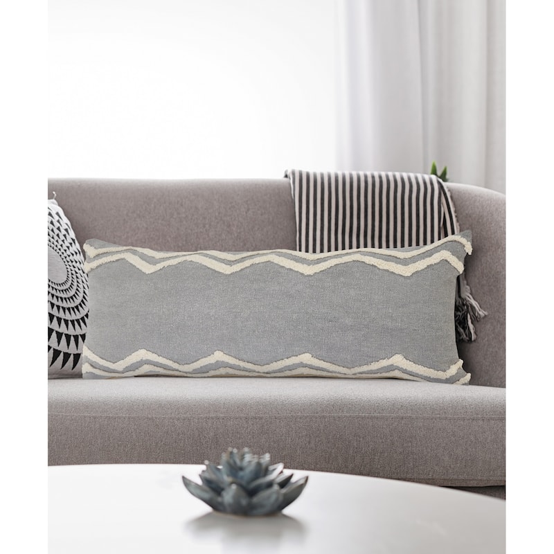 Sevita Soft Chevron Bordered Throw Pillow, Single or Set of 2
