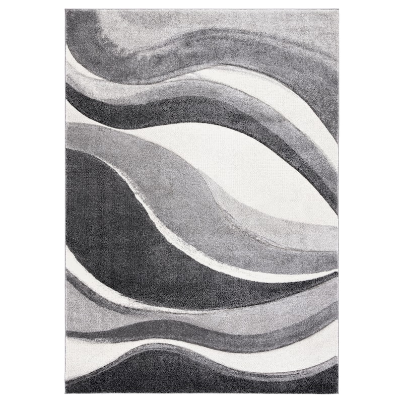 SAFAVIEH Hollywood Zohreh Mid-Century Modern Abstract Rug - 5'3" x 7'6" - Grey/Ivory