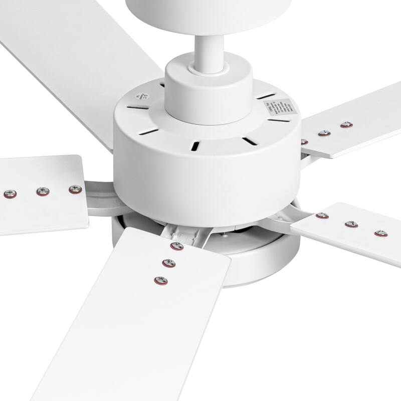 42" 5-Blade Black/White Modern LED Ceiling Fan with Light and Remote