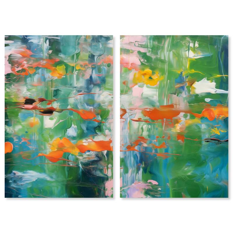 Jungle Serenade Canvas Set of 2 by Art Remedy, Gallery Wrapped - 16" x 24"
