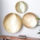 preview thumbnail 1 of 6, Gold Iron Modern Glam Contemporary Round Circle Wall Art (Set of 3)