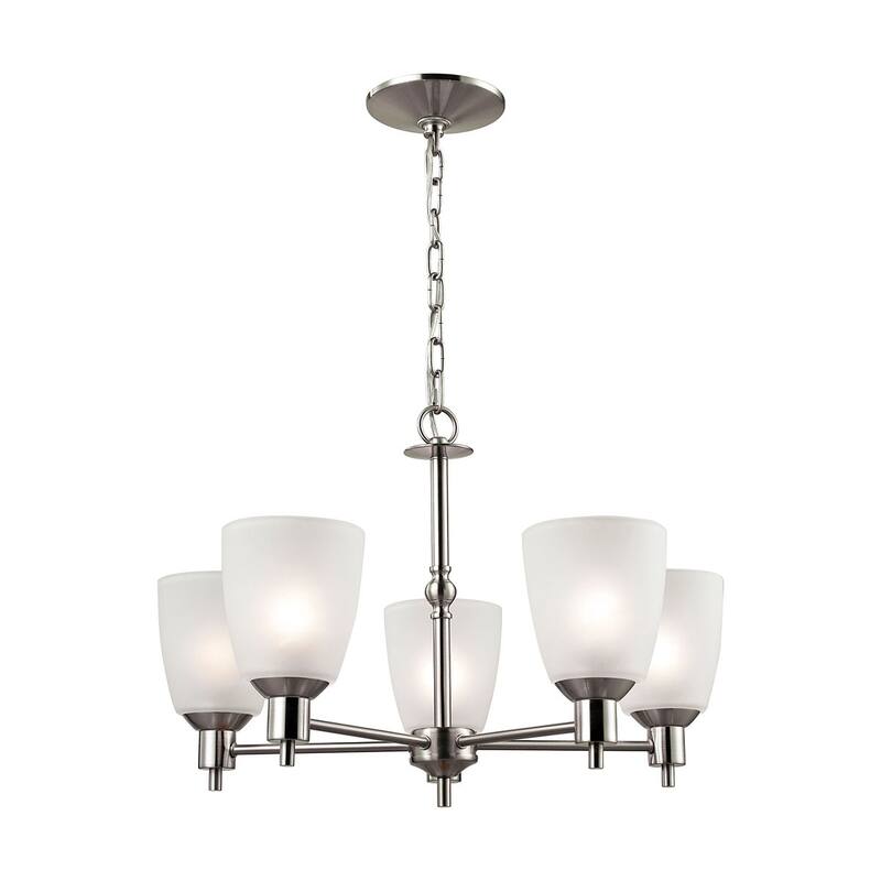 Jackson 20-inch Wide 3-Light Chandelier in Brushed Nickel