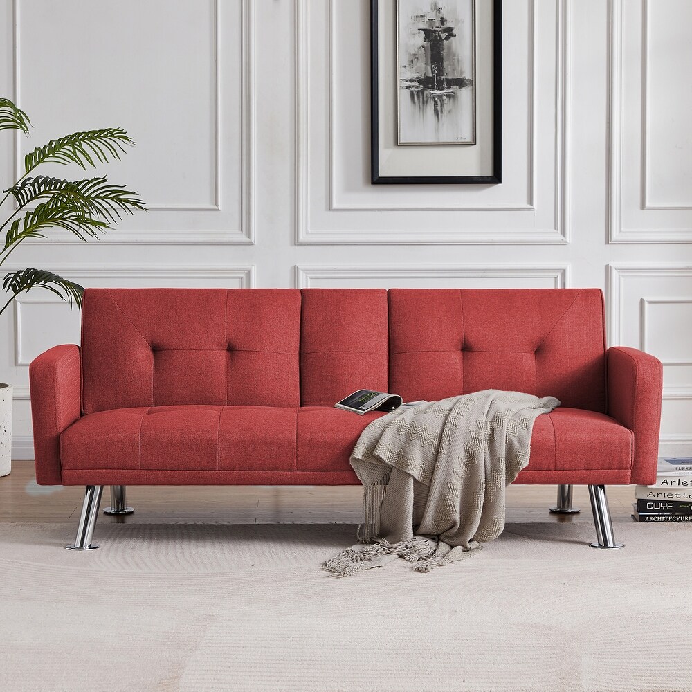 Red sleeper hot sale sofa