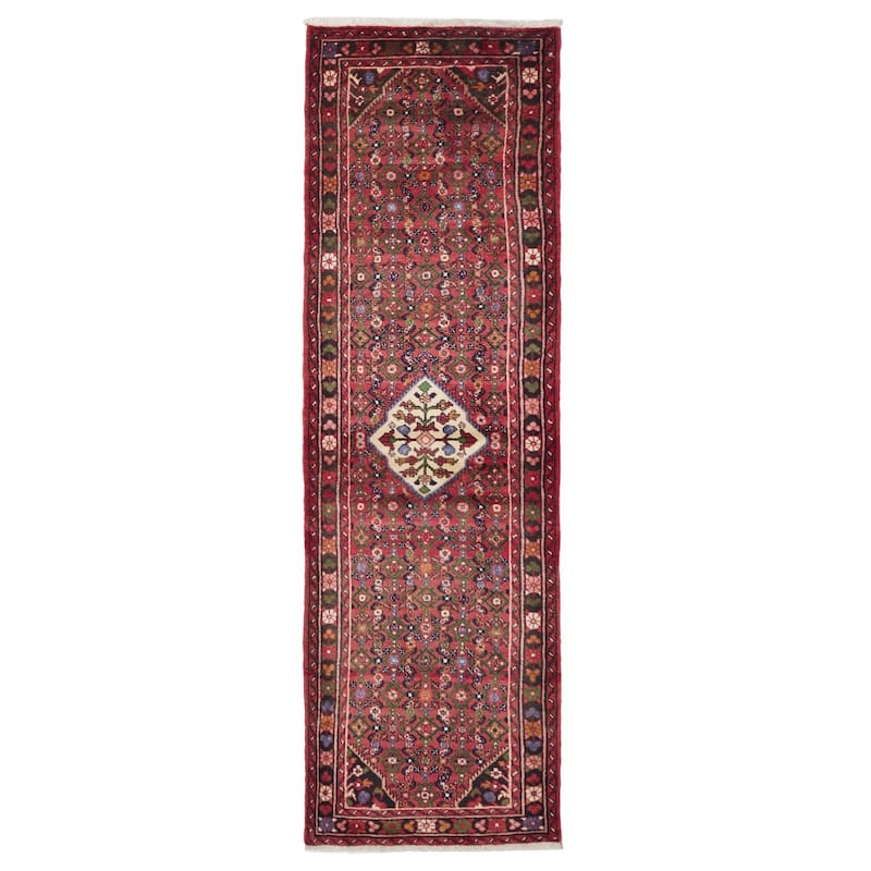ECARPETGALLERY Hand-knotted Andelz Red Wool Rug - 2'9 x 9'4
