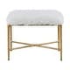 preview thumbnail 2 of 2, Uttermost Charmed Sheepskin Small Bench - 24"W x 19"H x 16"D