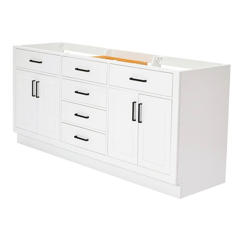 Ariel T072D-BC Hepburn 72" Double Free Standing Vanity Cabinet Only