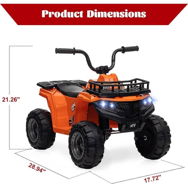 Kids Ride On ATV w/Remote Control 2 Speeds Orange