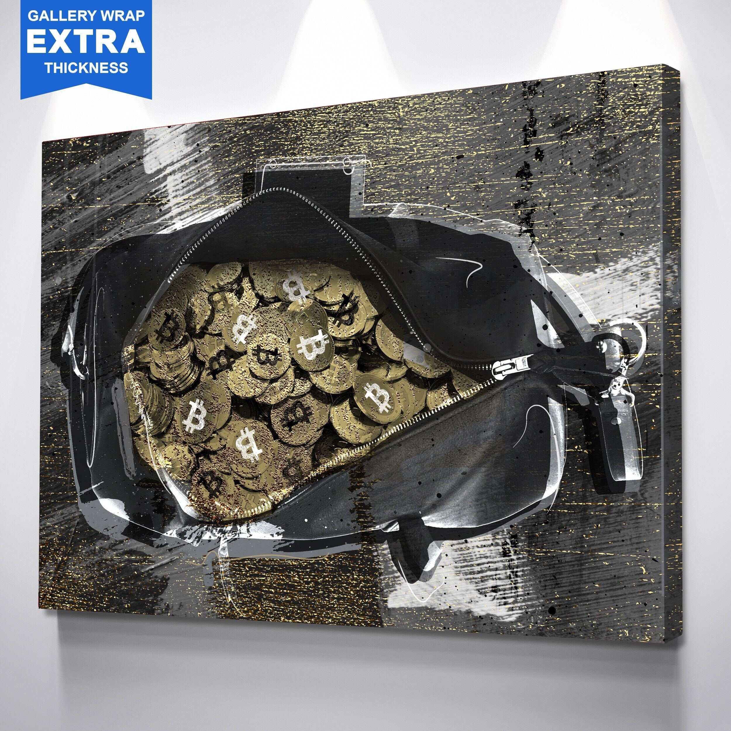 IKONICK Secure The Bag ( Bitcoin Edition ) Canvas Art - Bed Bath & Beyond -  22120914