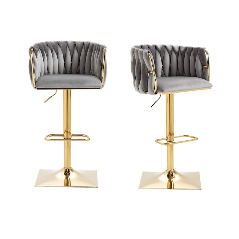 Vintage Bar Stools with Footrest