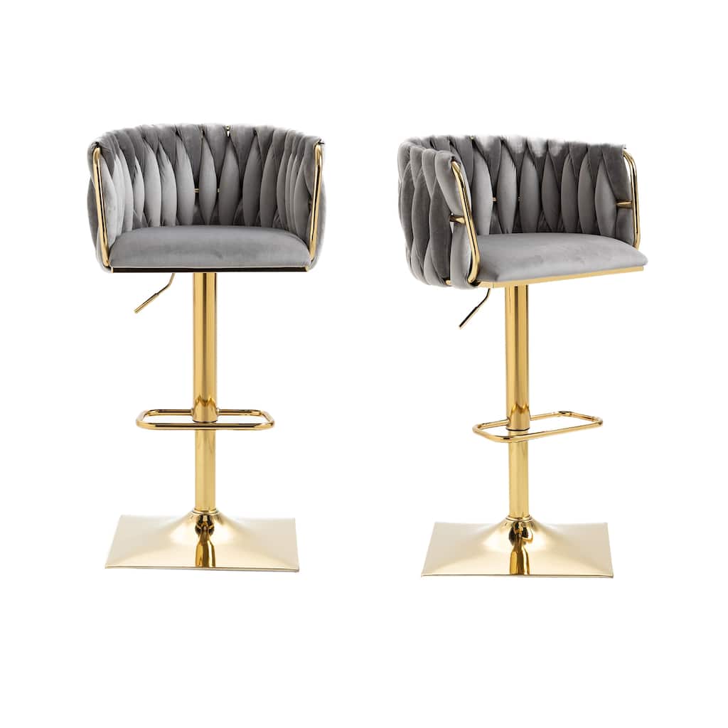 Vintage Bar Stools with Footrest