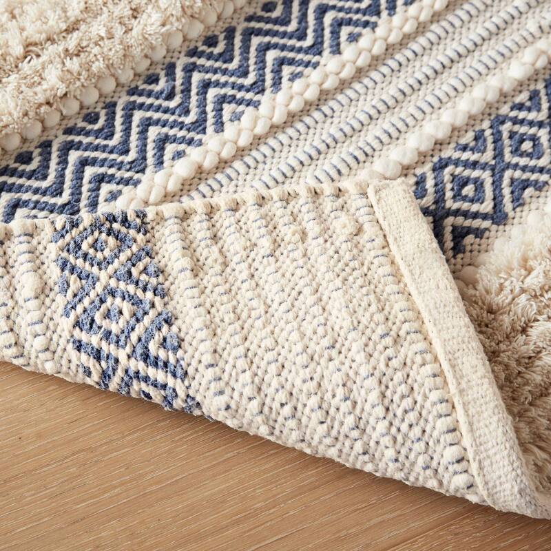 INK+IVY Asher Woven Texture Stripe Bath Rug