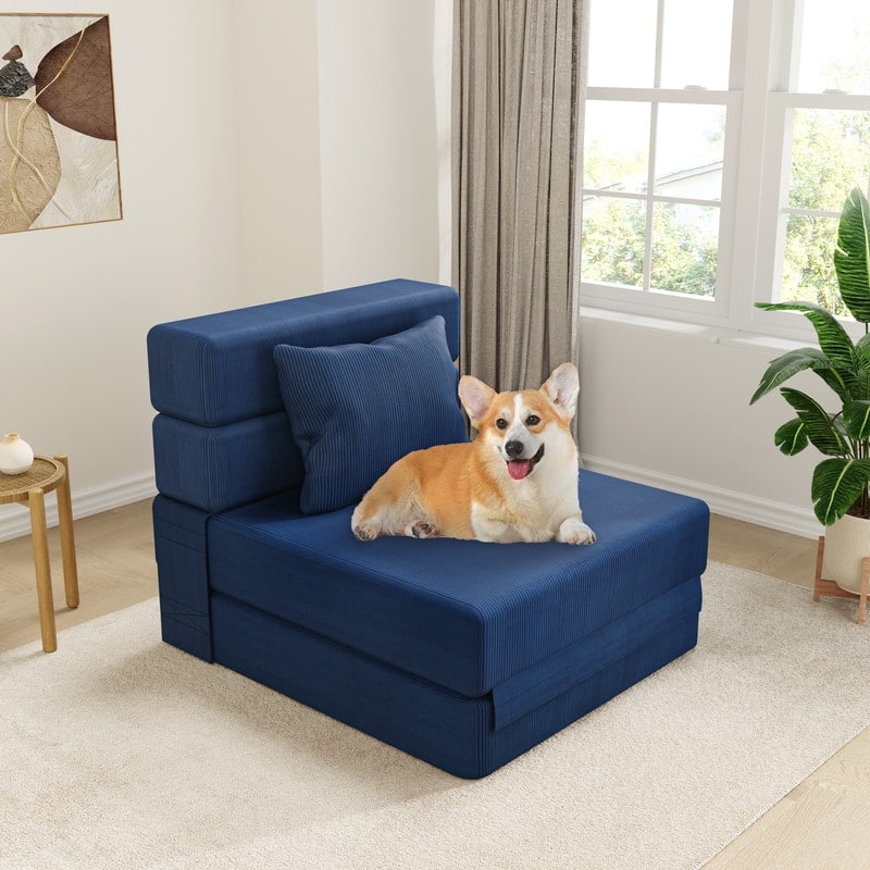 Convertible Compression Corduroy Sectional Sofa (Set of 2)