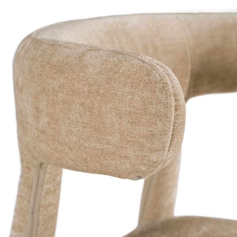 Modrest Homan Modern Beige Velvet Dining Chair