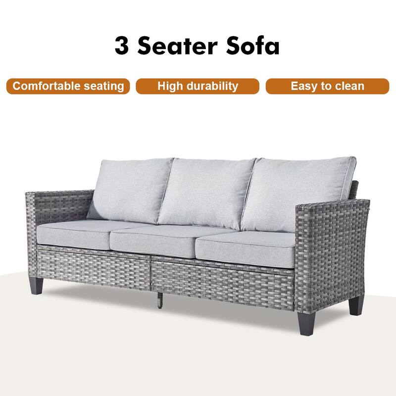 OVIOS 6-Piece Outdoor Wicker Lounge Set