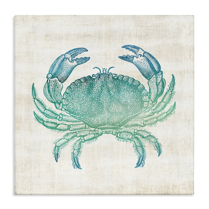 Stupell Ombre Crab Impression Canvas Wall Art Design By Susan Arnot - 24 x 24