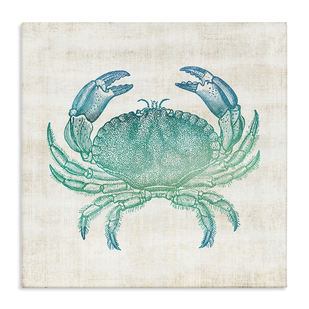 Stupell Ombre Crab Impression Canvas Wall Art Design By Susan Arnot