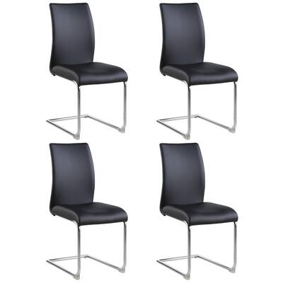 Somette Jayne Contour Back Cantilever Dining Chair (Set of 4)