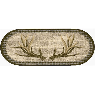 Cozy Cabin Trophy Rack Accent Rug 20"x44"