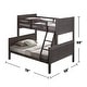 preview thumbnail 3 of 3, Twin over Full Bunk Bed with Reversible Ladder in Charcoal Brown - Charcoal Brown