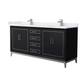Option Black / White Cultured Marble Top / Brushed Nickel