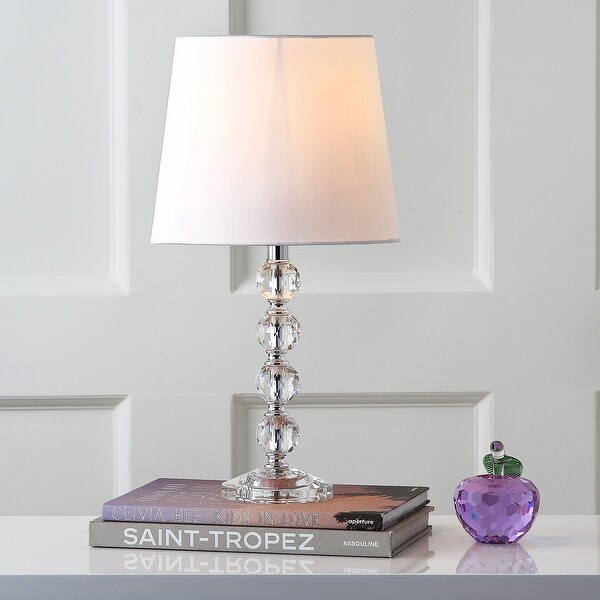 stacked crystal ball table lamp