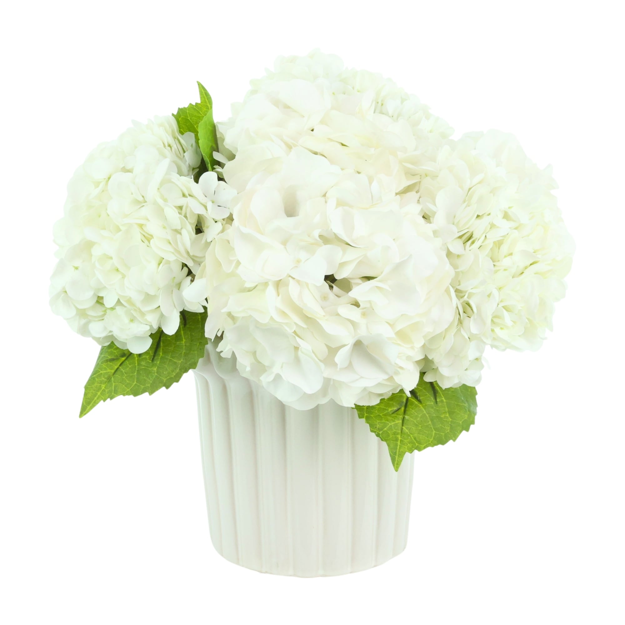 Hydrangea Arrangement in Cupcake Vase