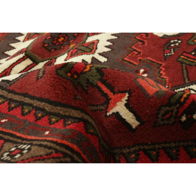 ECARPETGALLERY Hand-knotted Andelz Dark Red Wool Rug - 3'4 x 4'10