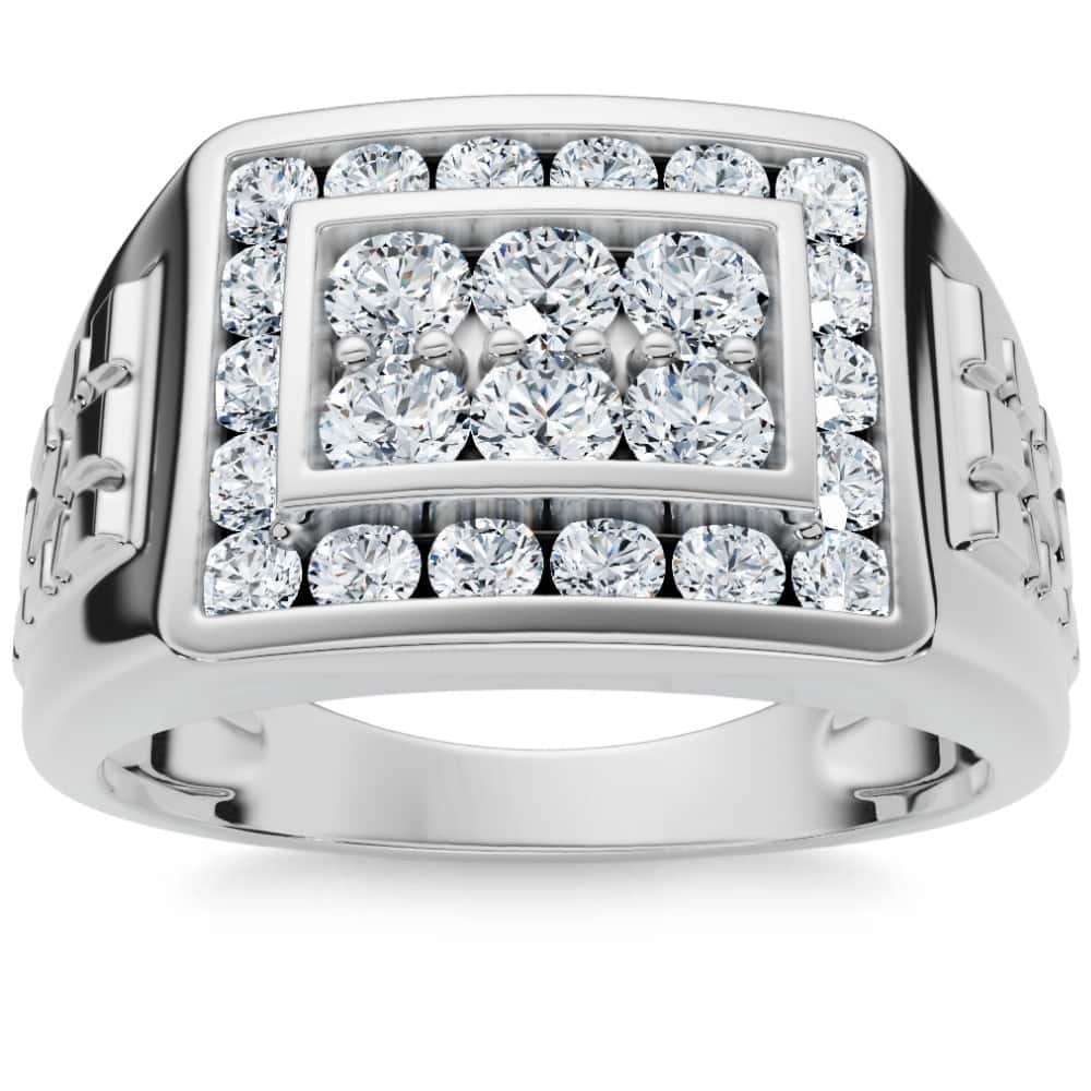 Bliss Diamond Men's 1Ct Diamond Nugget Ring Gold Lab Grown