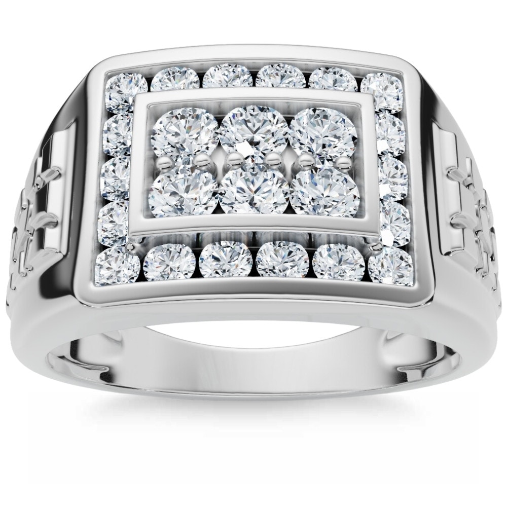 Bliss Diamond Men's 1Ct Diamond Nugget Ring Gold Lab Grown
