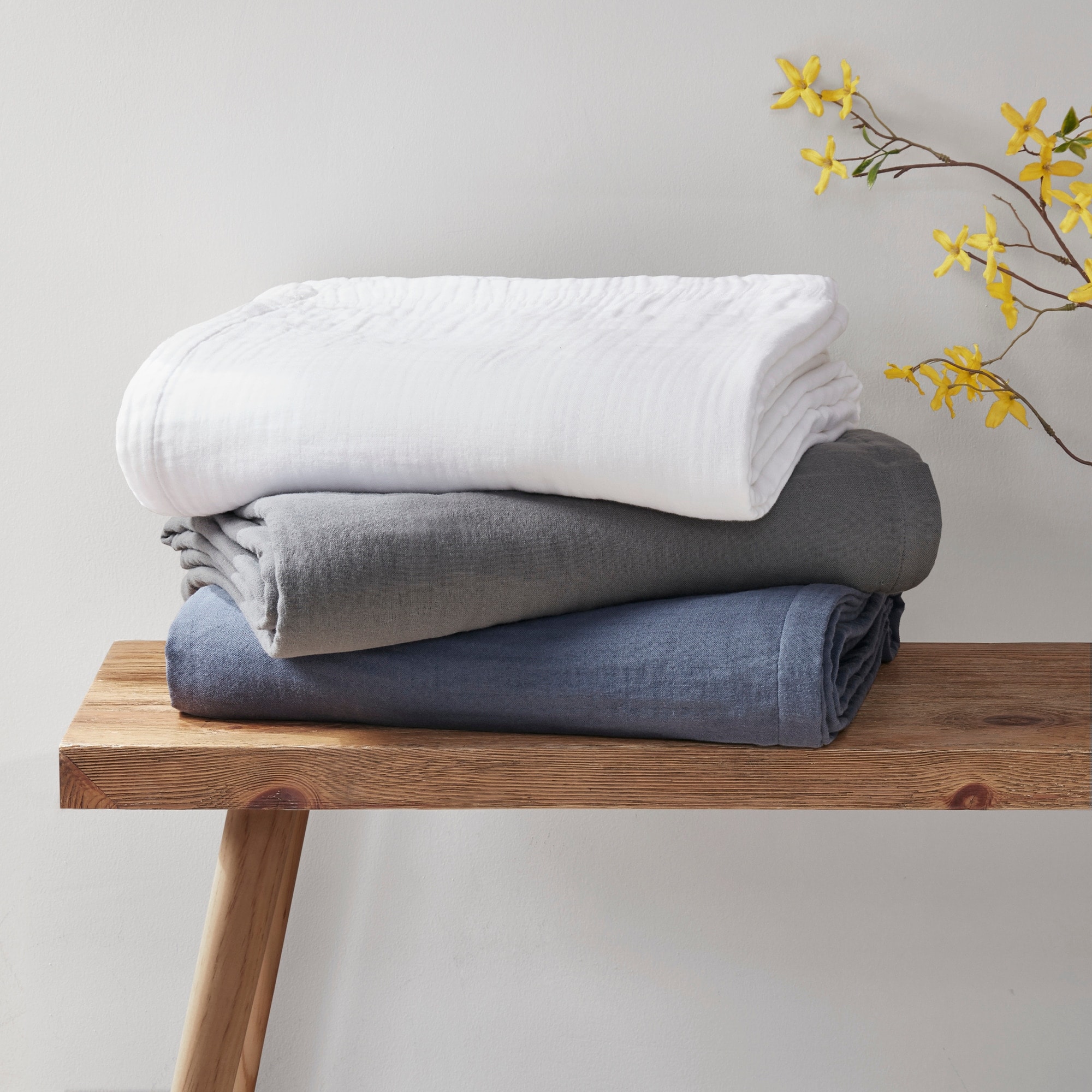 Madison Park Gauze 100% Cotton Lightweight Blanket