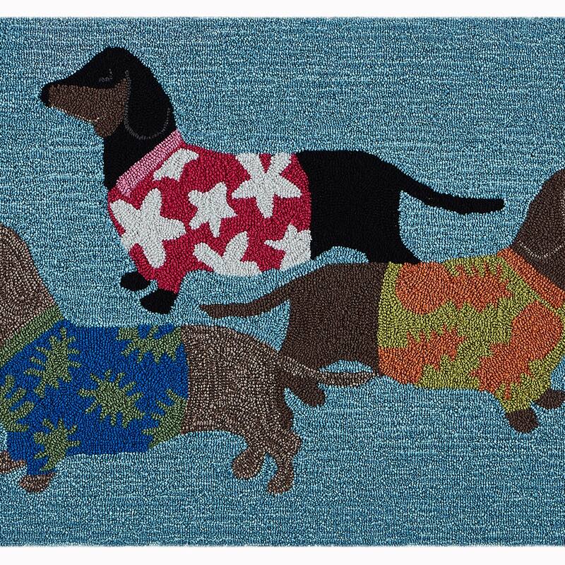 Liora Manne Frontporch Tropical Hounds Indoor/Outdoor Rug - 2'6" x 4'