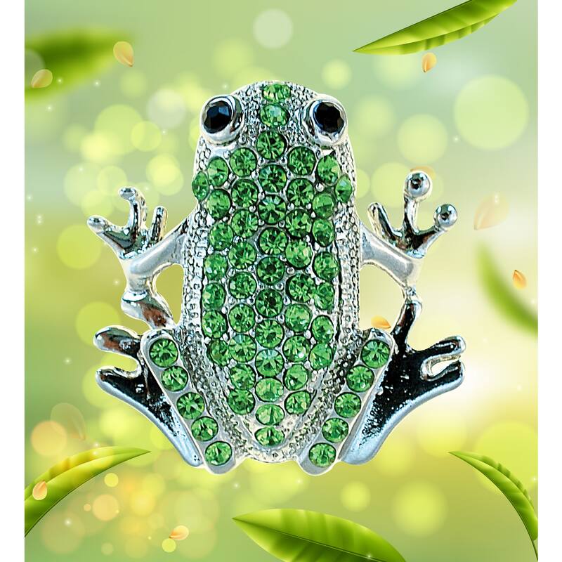 CoTa Global Frog Sparkling Refrigerator Magnet with Crystals - 1.75 Inch