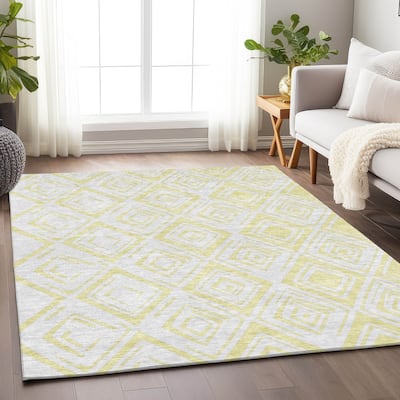 Premium Washable Super Soft Modern Diamond Mayfield Rug