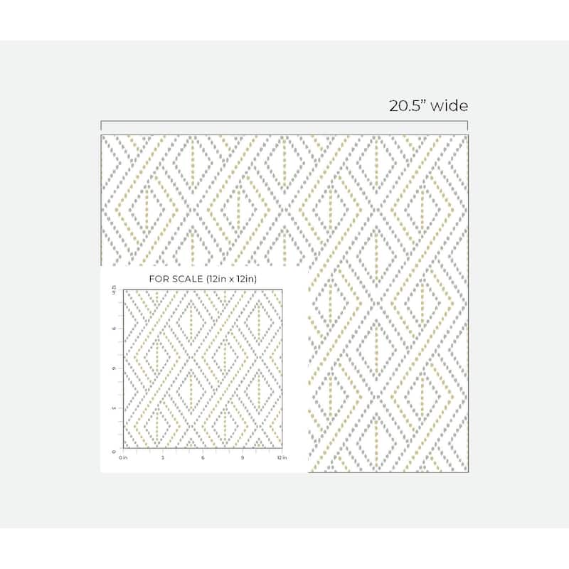 Luxe Haven Boho Grid Toile Peel and Stick Wallpaper