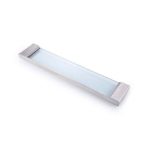 Shop Qt Modern Bathroom Glass Shelf Wall Mounted Brushed Finish Made From Stainless Steel Water And Rust Proof Easy To Install Overstock 28877175