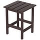 preview thumbnail 49 of 71, POLYTRENDS Laguna HDPE Eco-Friendly Outdoor Square Patio Side Table Dark Brown