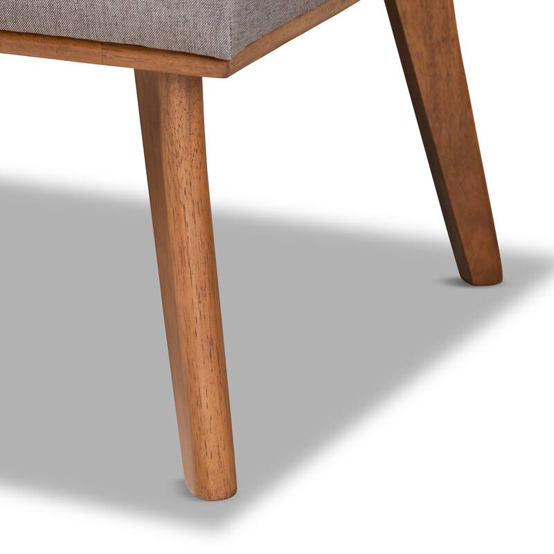 Odessa Grey Fabric and Walnut Finished Wood 5-PC Dining Nook Set