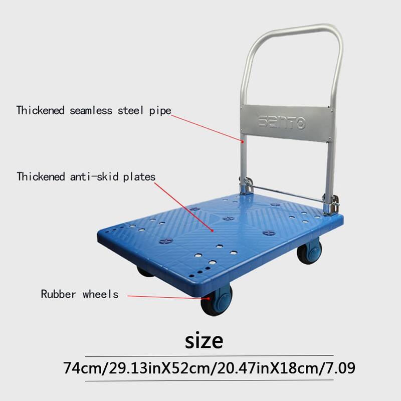 Heavy Duty Folding Platform Hand Truck with 330 lbs Loading Capacity