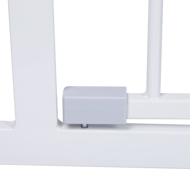 Anmytek Pressure Mounted Metal Safety Gate Auto Close White for Doorways Stairs Baby Pet 29 34 Inch Adjustable