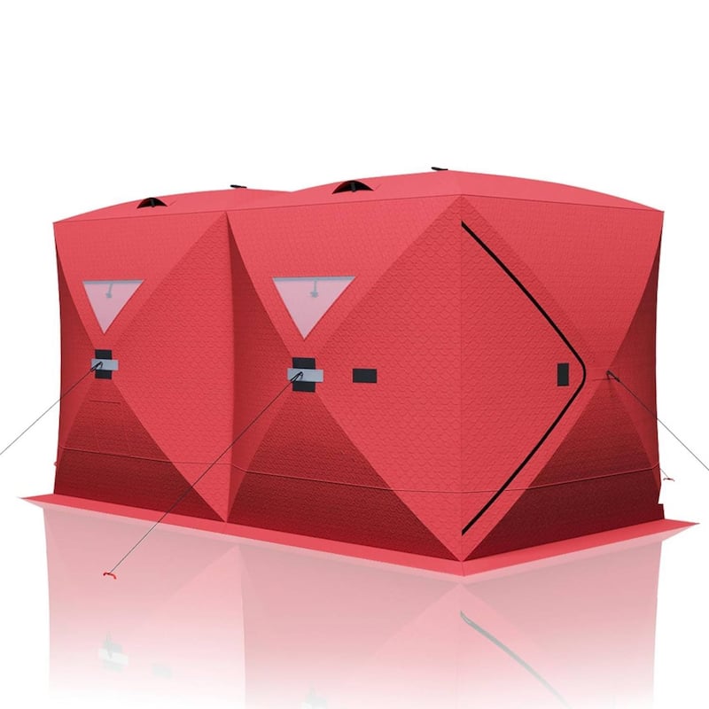 7-8 Person Ice Fishing Shelter Insulated Pop-Up Portable Tent