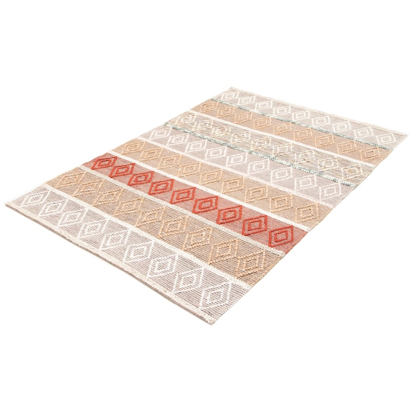 ECARPETGALLERY Braid weave Sienna Brown Wool Rug - 6'1 x 8'11