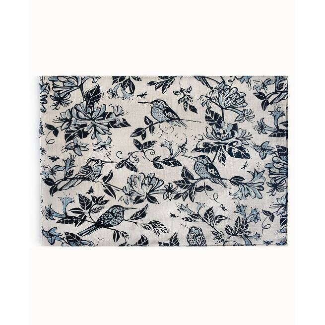 French Home Set of 4 Honeysuckle Placemats - Indigo