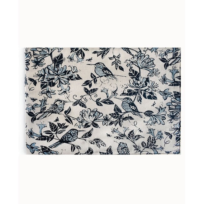French Home Set of 4 Honeysuckle Placemats - Indigo