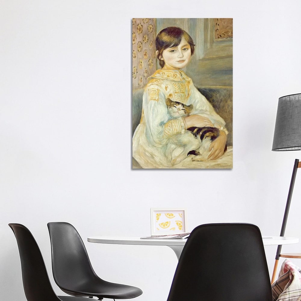 iCanvas "Julie Manet With Cat, 1887" by Pierre-Auguste Renoir Canvas Print
