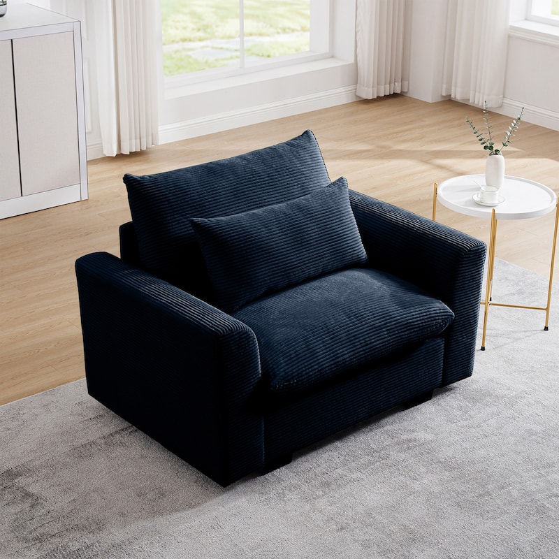 Luxurious corduroy fabric ergonomic soft sofa