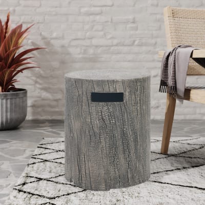 Christopher Knight Home - Mason Outdoor Patio Fire Pit and Side Table Set with Durable MGO Construction